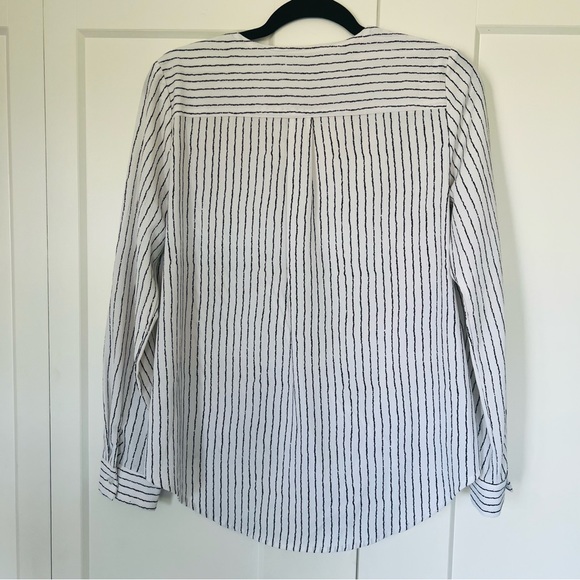 Gianni Bini Striped Wrap Long Sleeve Top Size Small - Picture 7 of 8